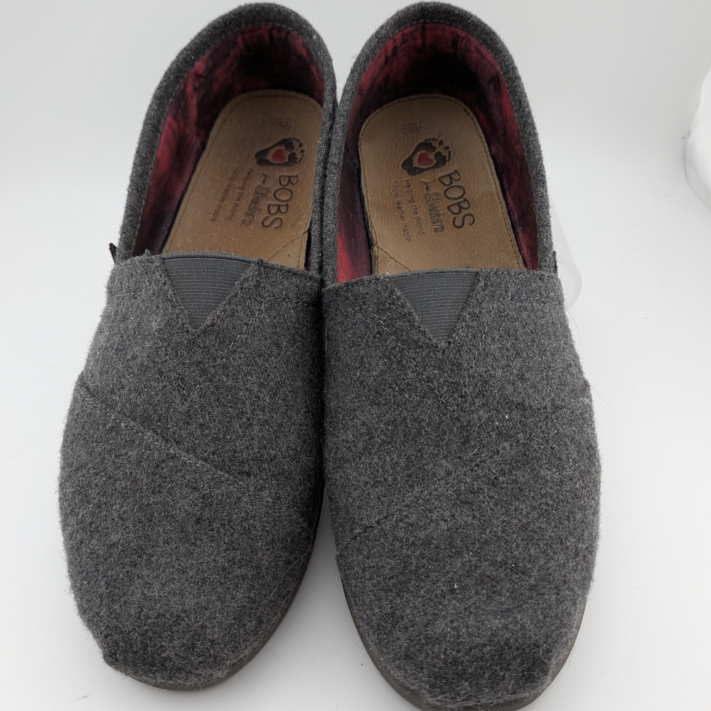 Skechers Women’s Slip-On Wool Comfort Shoe - Charcoal Gray